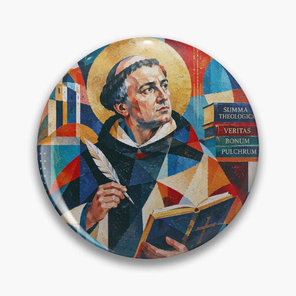 Item preview, Saint Thomas Aquinas Painting – Christian Philosophy and Faith designed and sold by GalleryKauffeld.
