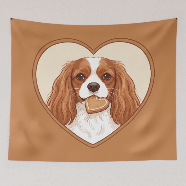 Item preview, Cavalier King Charles Spaniel Heart Cookie Art designed and sold by AIG - Andrei Ilie Graphics.