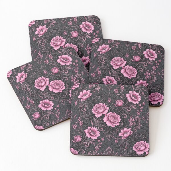 Item preview, Gothic Pink Roses - Dark Floral Seamless Pattern designed and sold by Funny-gift-2u.