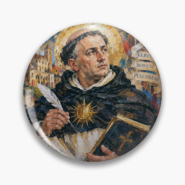Item preview, Thomas Aquinas Painting – Portrait of a Catholic Saint designed and sold by GalleryKauffeld.