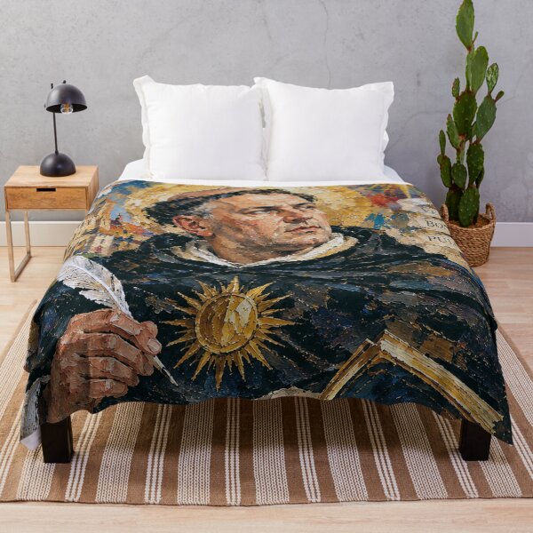 Item preview, Thomas Aquinas Painting – Portrait of a Catholic Saint designed and sold by GalleryKauffeld.