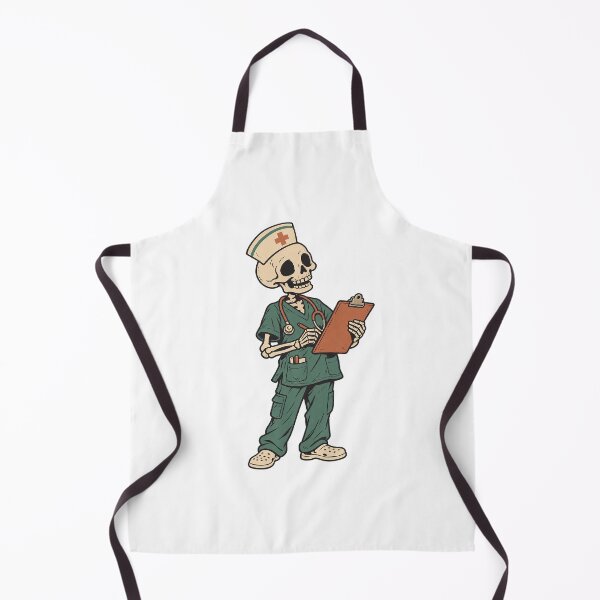 Item preview, Skeleton Nurse Carrying a Shift Clipboard designed and sold by Greemo03.
