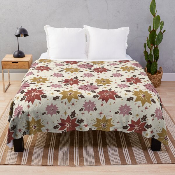 Item preview, Christmas poinsettia vintage floral holiday cheer vibes designed and sold by Pattique.