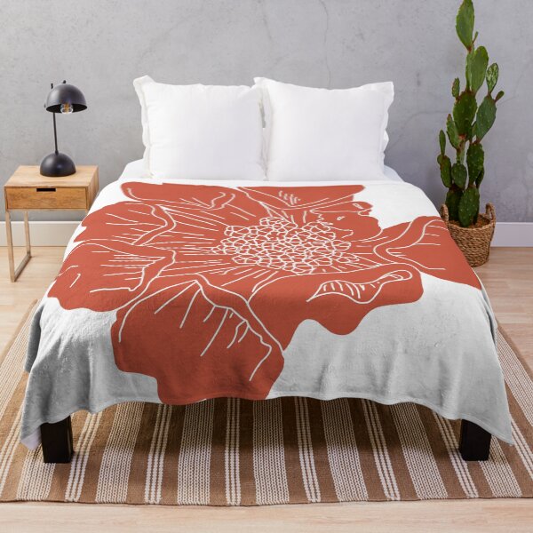 Item preview, Dark Coral Floral Botanical Minimalist Illustration designed and sold by  CharlottePorterArt.