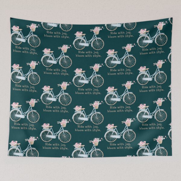 Item preview, Charming Blue Bike With Floral Accents designed and sold by ZanesBrown.