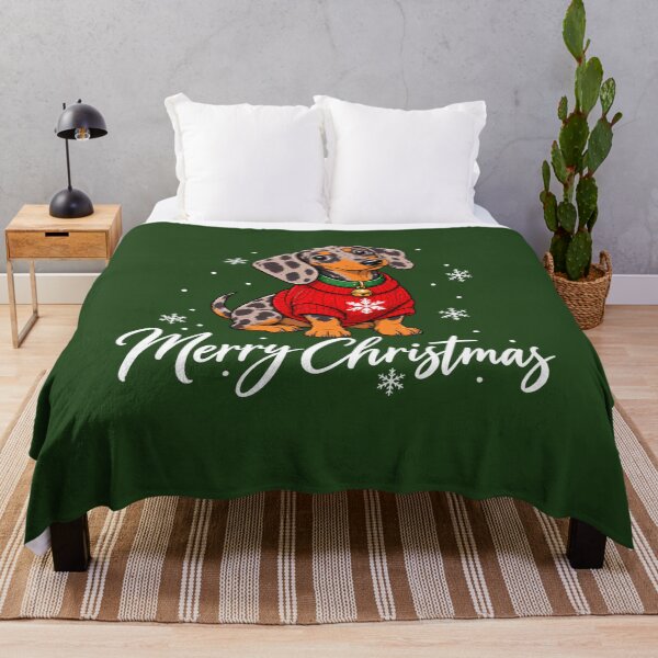 Item preview, Merry Christmas Dachshund Dog designed and sold by MalwasBasket.