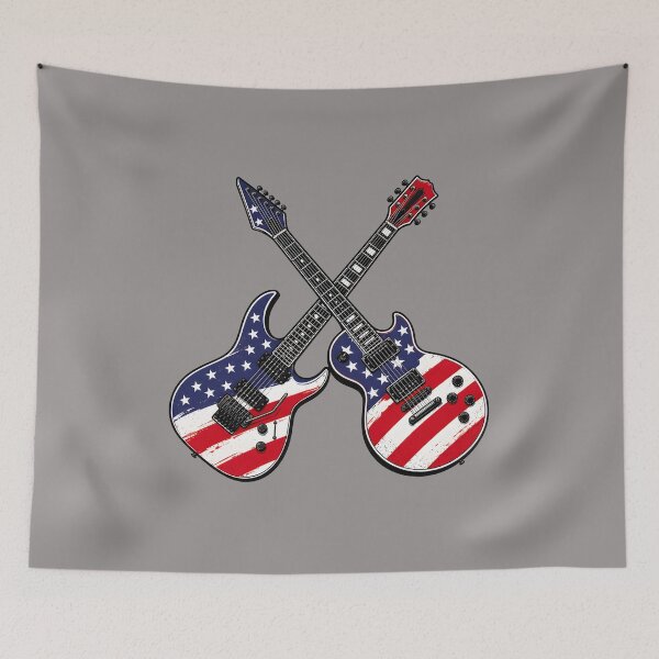 Item preview, American-Flag-Guitars-Crossed designed and sold by VanessaPritzlaf.