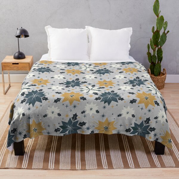 Item preview, Winter holiday poinsettia vintage foliage festive comfort designed and sold by Pattique.