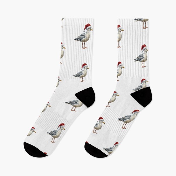 Item preview,  Christmas Seagull Wearing a Santa Hat designed and sold by SOUFIANE1991.