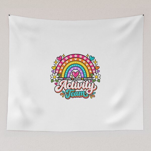 Item preview, Activity Team Kind Loyal Caring Reliable Rainbow Hearts Team Spirit Design designed and sold by teesvira.