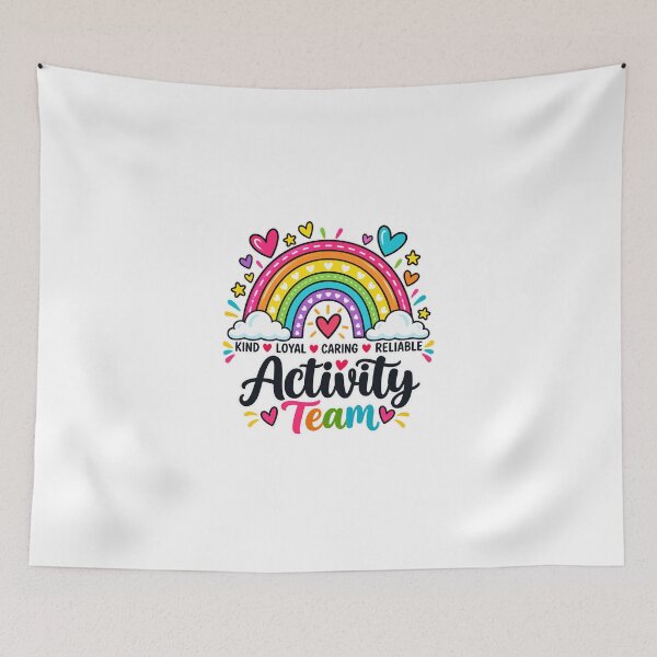 Item preview, Activity Team Kind Loyal Caring Reliable Rainbow Hearts Team Spirit Design designed and sold by teesvira.