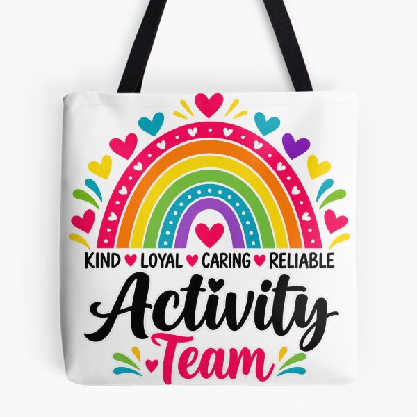 Item preview, Activity Team Kind Loyal Caring Reliable Rainbow Hearts Team Spirit Design designed and sold by teesvira.