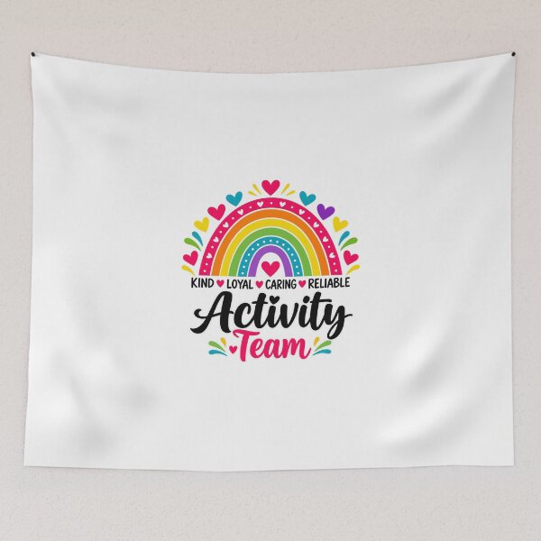 Item preview, Activity Team Kind Loyal Caring Reliable Rainbow Hearts Team Spirit Design designed and sold by teesvira.
