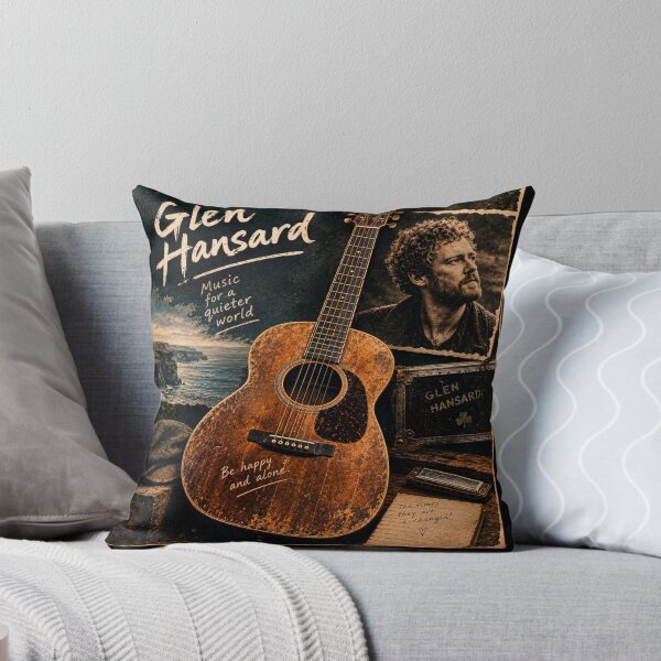 Item preview, Glen Hansard Guitar Art – Vintage Acoustic Folk, Soulful Music & 90s Retro Vibes designed and sold by Trendnextart.