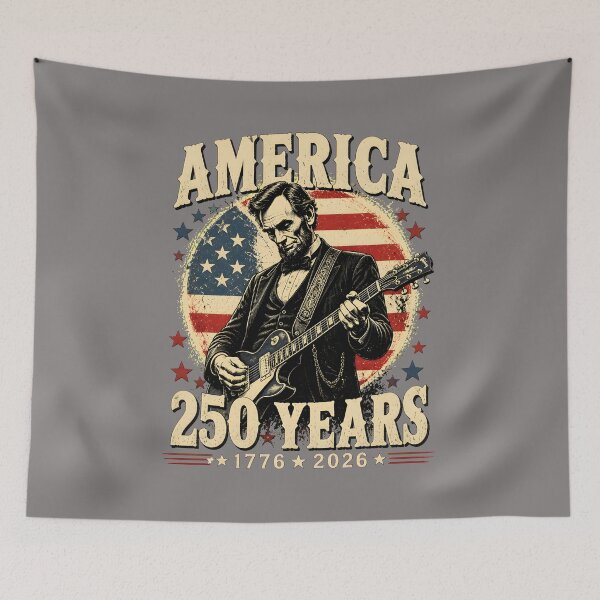 Item preview, Abraham-Lincoln-Rocking-Guitar-American-Flag-250-Years designed and sold by RaoulGasse.