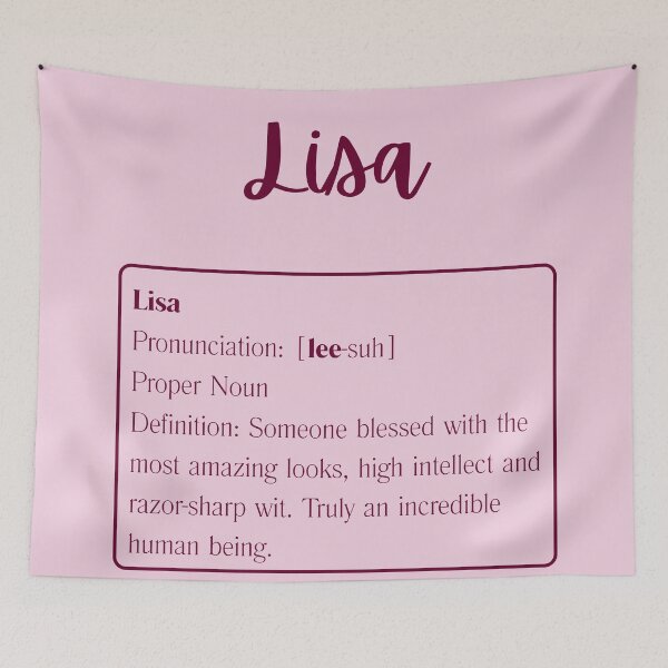 Aperçu de l'œuvre Lisa - Définition du dictionnaire créée et vendue par AndysTeeShop.