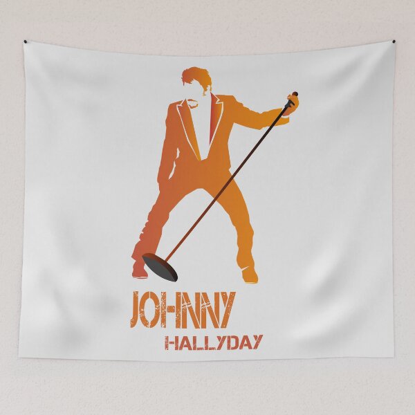 Item preview, Johnny Hallyday Minimalist Rock Legend T-Shirt | Vintage French Rocker Art Print designed and sold by FULLER FACTORY.