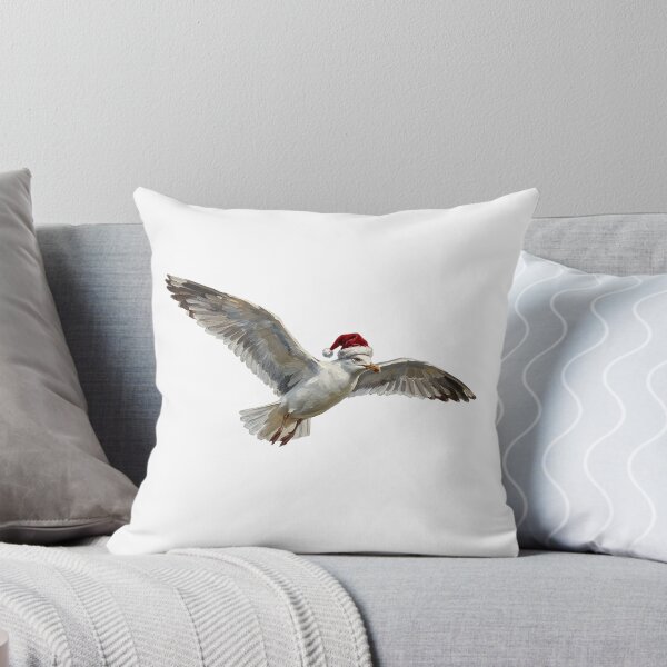 Item preview,  Christmas Seagull Wearing a Santa Hat designed and sold by SOUFIANE1991.