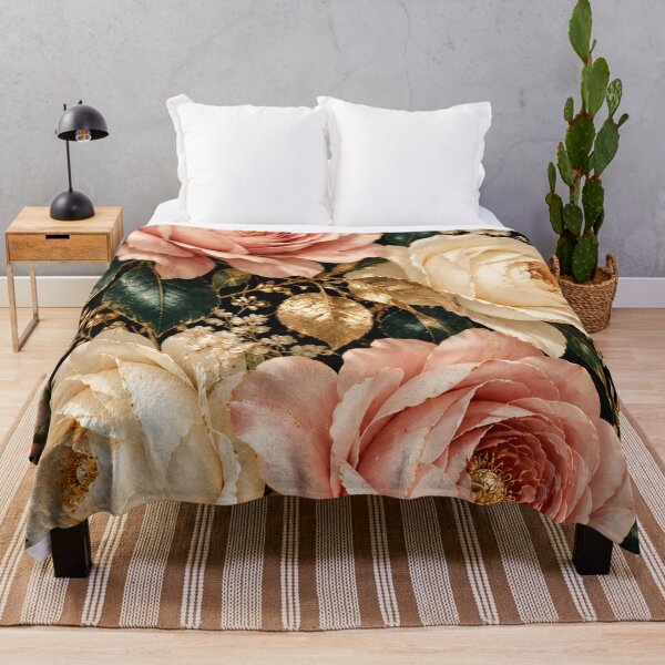 Item preview, Gilded Roses on Black Velvet – Floral Art designed and sold by Bizzfora.