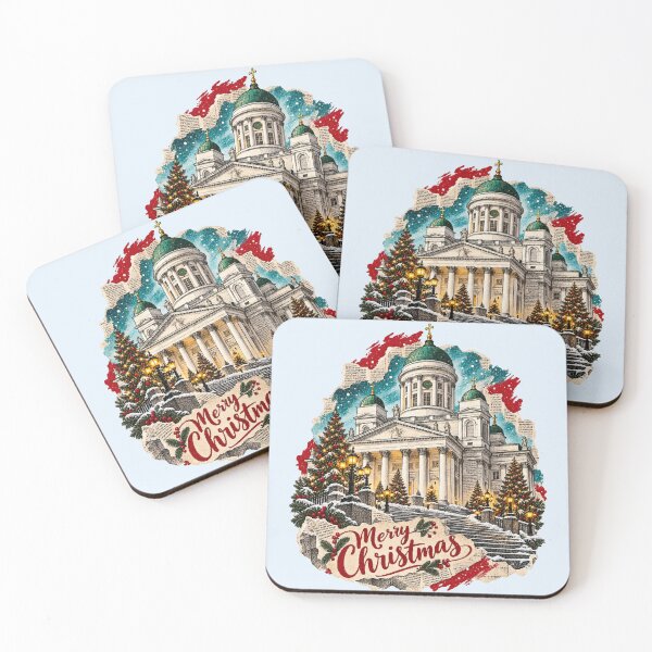 Item preview, Helsinki celebrates Christmas amidst ink, cutouts, and colors designed and sold by TaruHonu.