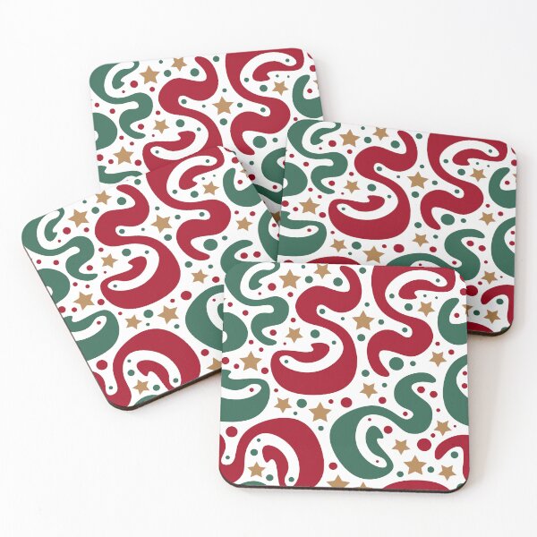 Item preview, Abstract Retro Christmas Ribbons and Stars Pattern designed and sold by Ederson D'Mind.