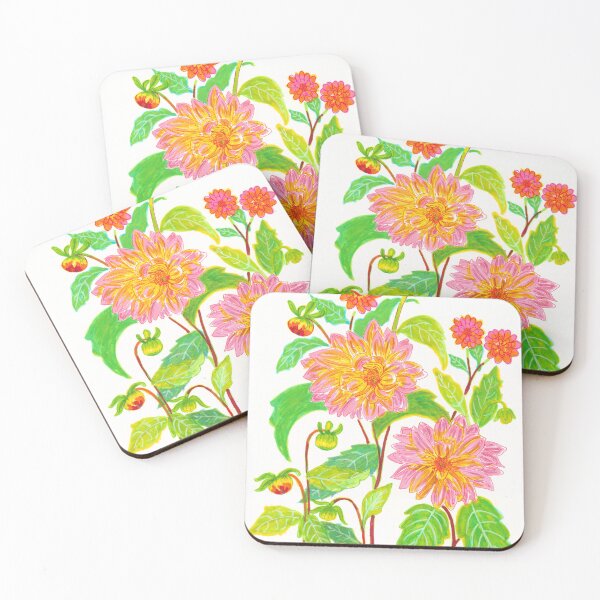 Item preview, Dahlias designed and sold by KFletcherArt.