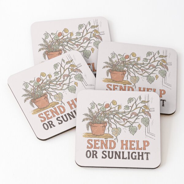 Item preview, Send Help or Sunlight Funny Plant Lover Art designed and sold by LayercraftArt.