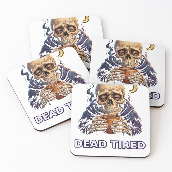 Item preview, Dead Tired - Skeleton with Coffee designed and sold by LifebyDesigning.