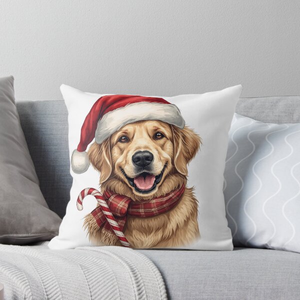 Item preview, Cute Golden Retriever Christmas Dog in a Santa Hat designed and sold by catcurio.