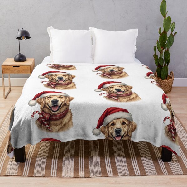 Item preview, Cute Golden Retriever Christmas Dog in a Santa Hat designed and sold by catcurio.