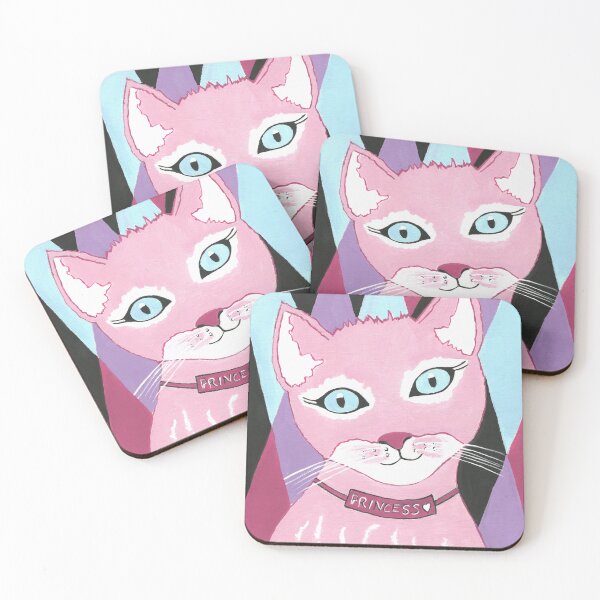 Item preview, Cute Pink Cat Called Princess designed and sold by Sartoris Art.