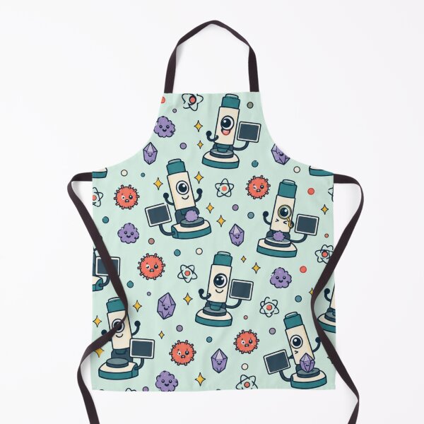 Item preview, Electron Microscope Cute Science Pattern | Microscopes Inspecting Worried Viruses, Crystals and Tiny Atoms designed and sold by DebugLab.