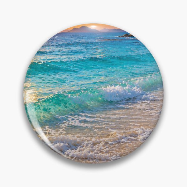 Item preview, Amanecer tropical sobre costas turquesas: un paraíso oceánico dorado. designed and sold by Bizzfora - Shrewdnia POD.