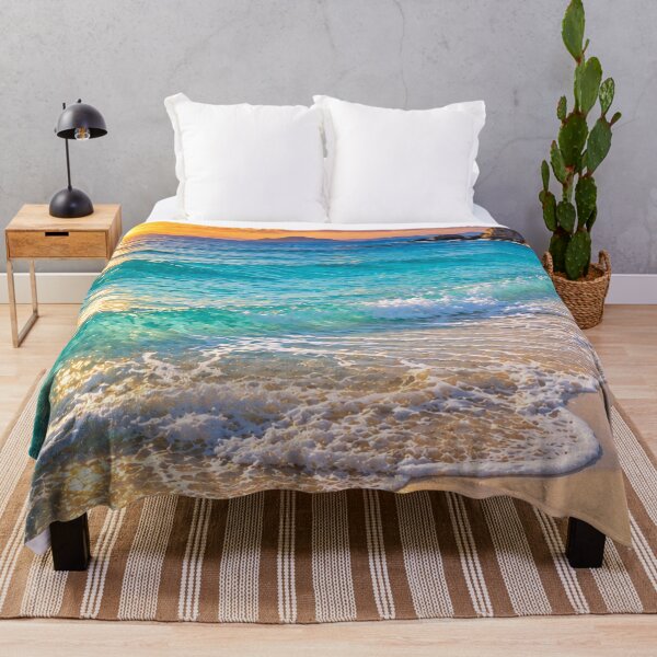 Item preview, Tropical Sunrise Over Turquoise Shores – Golden Ocean Paradise designed and sold by Bizzfora.