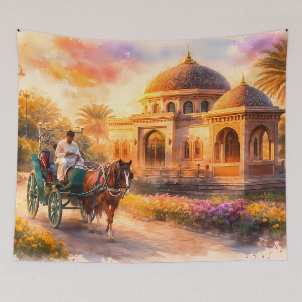 Item preview, Horse Carriage at Sunset designed and sold by cuprum.