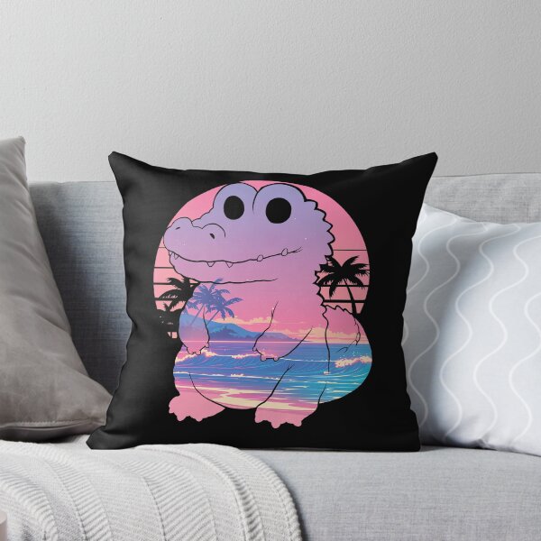 Item preview, Retro Synthwave Crocodile Tropical designed and sold by mustbewhy.