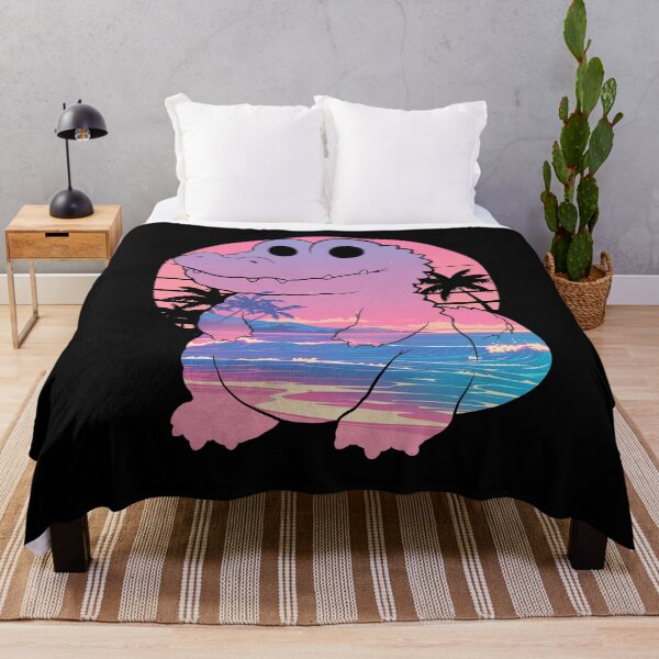 Item preview, Retro Synthwave Crocodile Tropical designed and sold by mustbewhy.