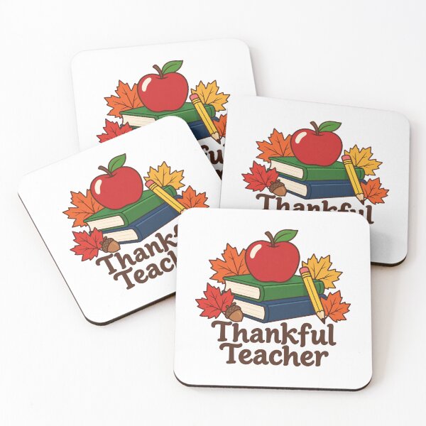 Item preview, Thankful Teacher Apple Books Autumn Leaves designed and sold by Inkworksbyshery.
