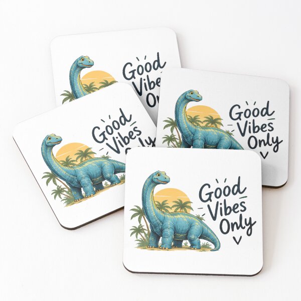 Item preview, Good Vibes Only Cute Brontosaurus Longneck Dinosaur designed and sold by Pyt27.