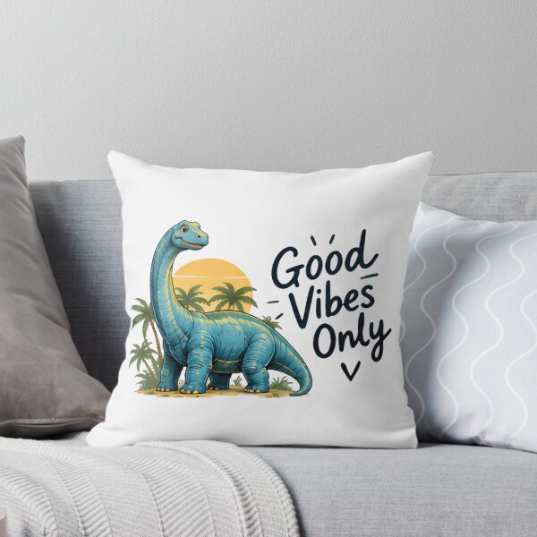 Item preview, Good Vibes Only Cute Brontosaurus Longneck Dinosaur designed and sold by Pyt27.