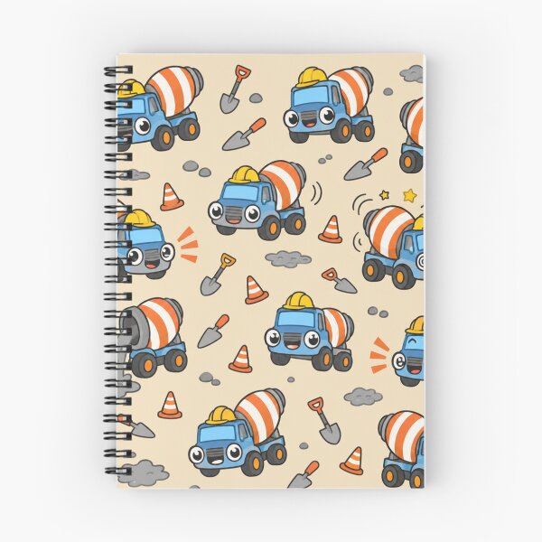 Item preview, Concrete Mixer Cute Construction Pattern | Mixer Trucks Honking, Dumping Concrete and Spinning Dizzy designed and sold by DebugLab.
