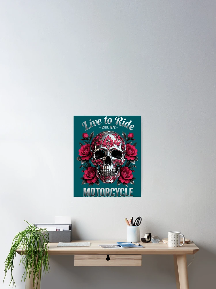 Thumbnail 2 of 3, Poster, Live To Ride designed and sold by Printwithsky.