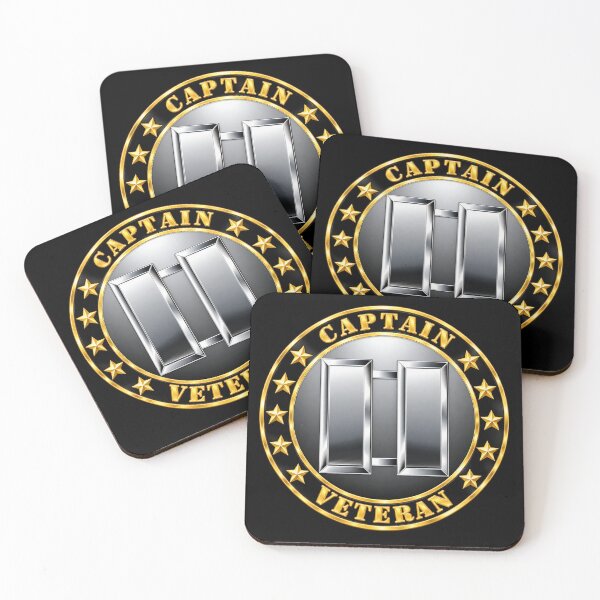 Item preview, Army - Captain, Veteran - Circle - 3D - Transparent designed and sold by Military Insignia Products.