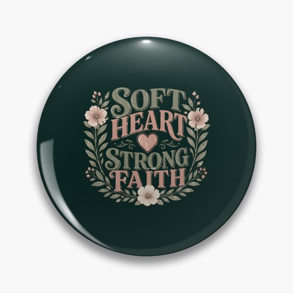 Item preview, oft Heart Strong Faith Christian Floral Inspirational Faith Design designed and sold by Printwithsky.