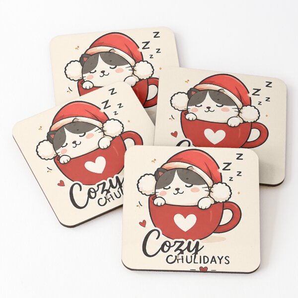 Item preview, Cozy Holidays – Cute Sleeping Cat in Christmas Coffee Mug designed and sold by Sara-Ai.