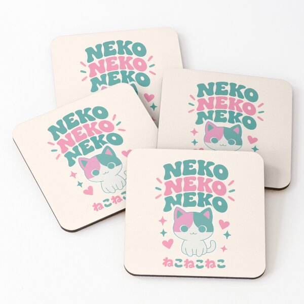 Item preview, Neko Neko Neko – Cute Japanese Kawaii Cat Retro Pop Art designed and sold by AbsoluteMotif.