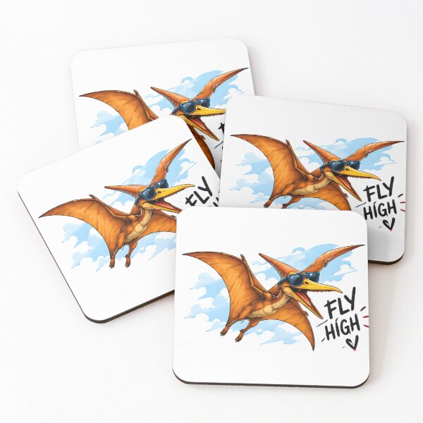 Item preview, Fly High Retro Pterodactyl Dinosaur With Sunglasses designed and sold by Pyt27.