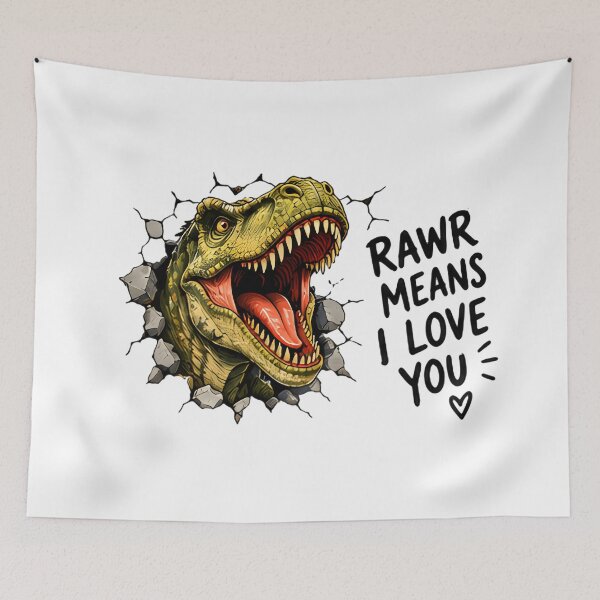 Item preview, Rawr Means I Love You Cute T-Rex Dinosaur Romance designed and sold by Pyt27.