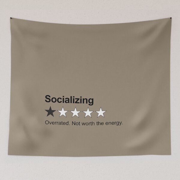 Item preview, Socializing One Star Review – Funny Introvert Humor designed and sold by GraphicsMark.