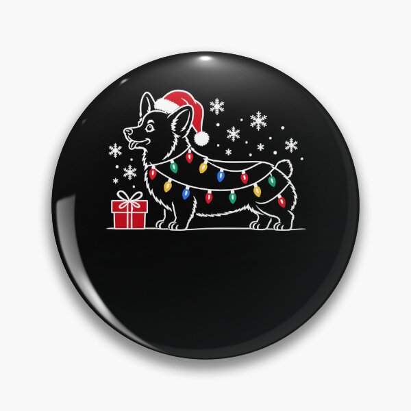 Item preview, Pembroke Welsh Corgi Christmas Lights Santa Hat Dog Lover designed and sold by clothesy7.
